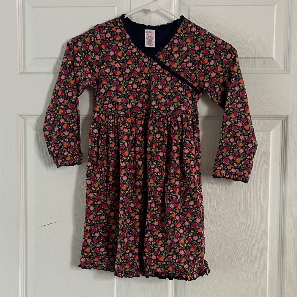 Gymboree Navy and Pink Floral Dress